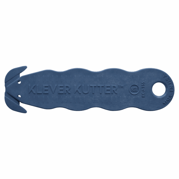Dökkblár Metal Detectable - Klever Kutter NSF Food Zone Certified öryggishnífur 10 stk í poka